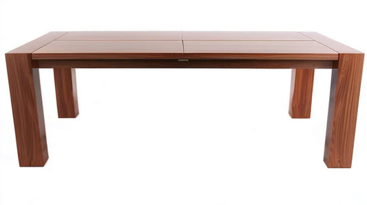 Rozkładany stół prostokątny MDF w kolorze orzechowym 160–200 x 90 x 76 cm